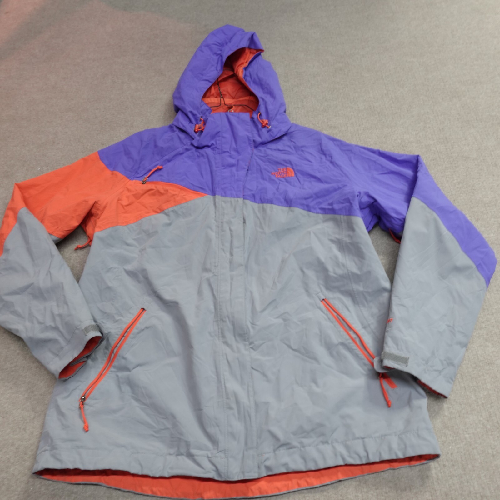 North Face Womens Large Gray Cinnabar Hyvent Waterproof Jacket