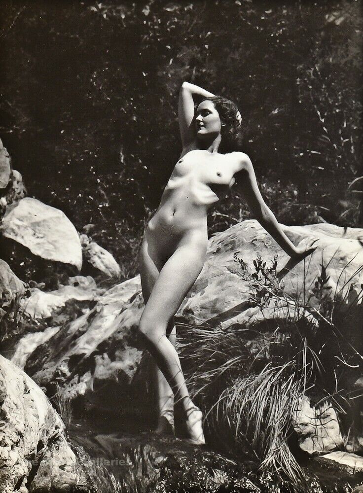 1928 Original EDWIN BOWER HESSER Female Nude Woman Art Deco Silver Gelatin Photo eBay pic