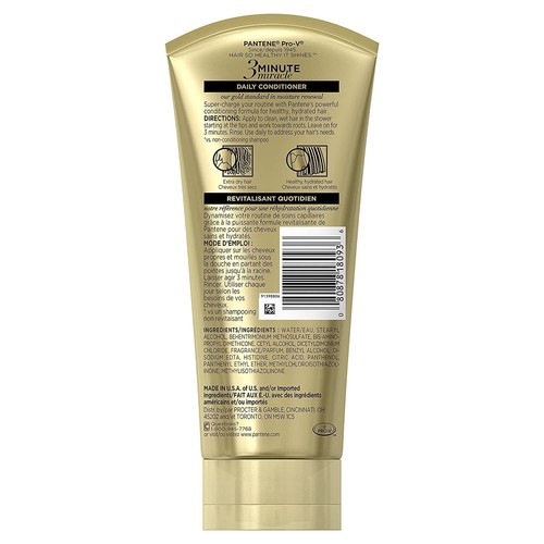 Pantene Moisture Renewal 3 Minuten Wunder Tiefenspülung, 6 flüssige Unzen - Bild 4 von 4