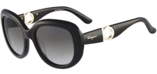 Salvatore Ferragamo Women's Oversized Black Classic Sunglasses - SF727S 001