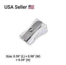 1PC 1HoleSilver Metal Single Hole Graphite Pencil Sharpener For Students Writing