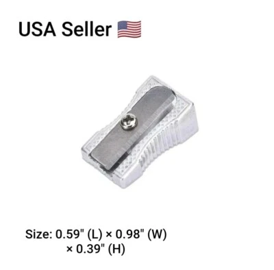 1PC 1HoleSilver Metal Single Hole Graphite Pencil Sharpener For Students Writing