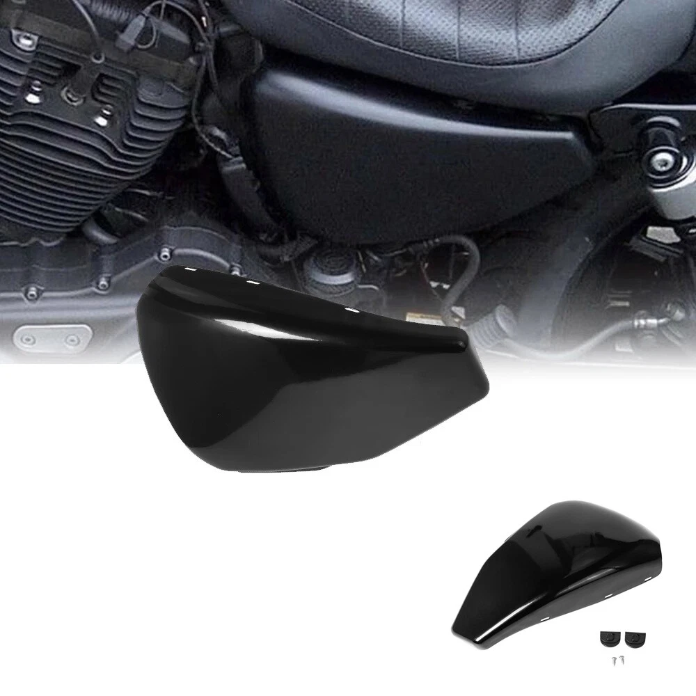Left Side Battery Cover Gloss Black For Harley Sportster XL 883