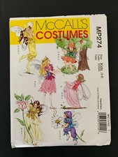 McCall's pattern mp274 six Girls Fairy costumes sizes 3-8 uncut