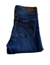 A74 LEVIS 721 High Rise Men's Skinny  Blue Jeans Stretch W30 L34 