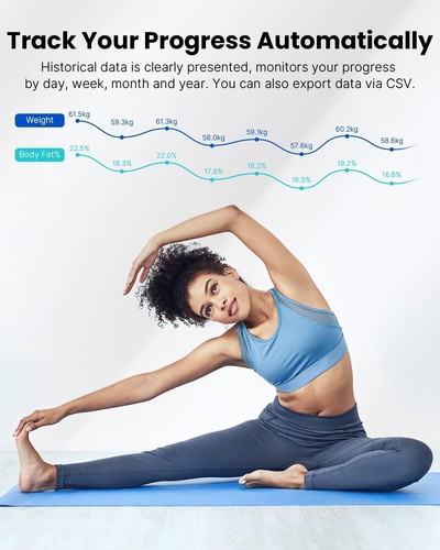 RENPHO Bluetooth Body Fat Scales, Smart Digital Bathroom Scale with App - Foto 10 di 10