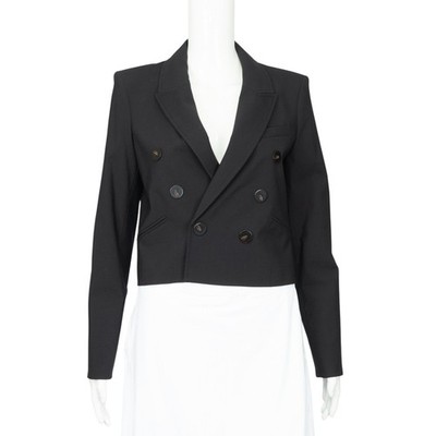 VERONICA BEARD Black Nevis Wool-Blend Jacket Size M
