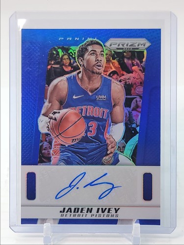 JADEN IVEY 2024-25 PANINI PRIZM DECA AUTOGRAPH BLUE PISTONS AUTO /35 Q5118