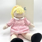 Pottery Barn Kids PBK Fabric Audrey Doll Cloth Blonde 16” Retired Pretend Play