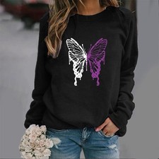 Women Sweatshirt Long Sleeve Pullover Ladies Fashion Crew Neck Fall T-shirt