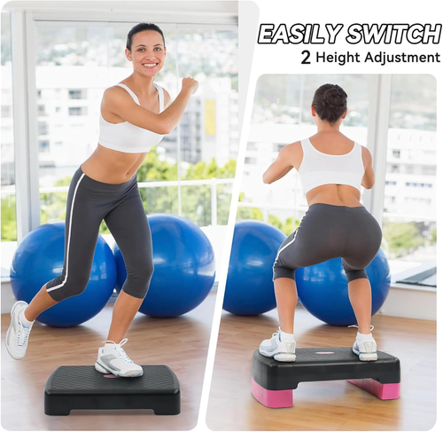 18" Workout Aerobic Stepper Step Plattform mit 2 Riser, mehrere Farben - Bild 6 von 12