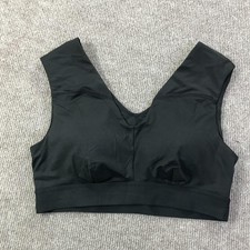 Tommie Copper Sports Bra Womens Large Black Shoulder Support Activewear Gym Top