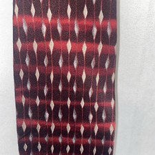 Men's Haggar Clothing Co. Made in USA 100% Silk Red with Silver Diamond 58x4