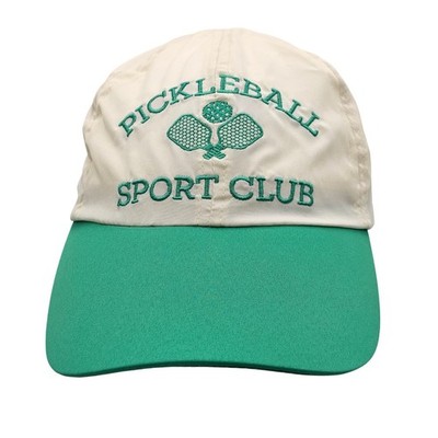 Crane Pickleball Sport Club Hat New Cream Green Quick Dry Stretch Running Cap