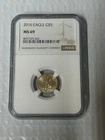 2016 Eagle G$5 NGC MS69 1/10th Oz Gold Coin