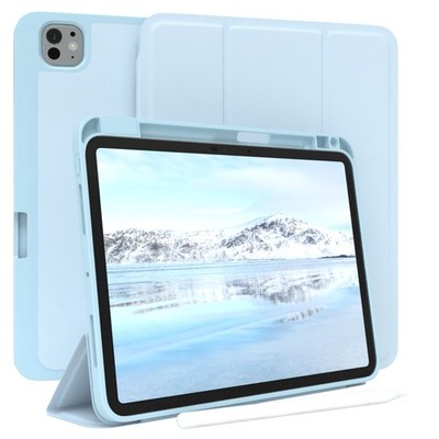 Schutzhülle für Apple iPad Pro 11 (2025) Smartcase Touchpen Halterung Hell Blau