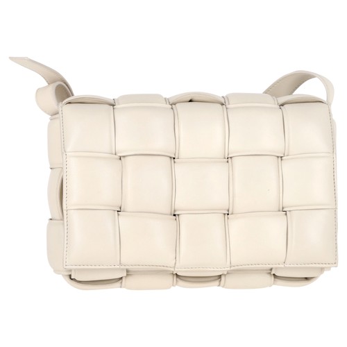 Bottega Veneta Padded Cassette Bag In White Lambskin Leather Women Ecru One Size