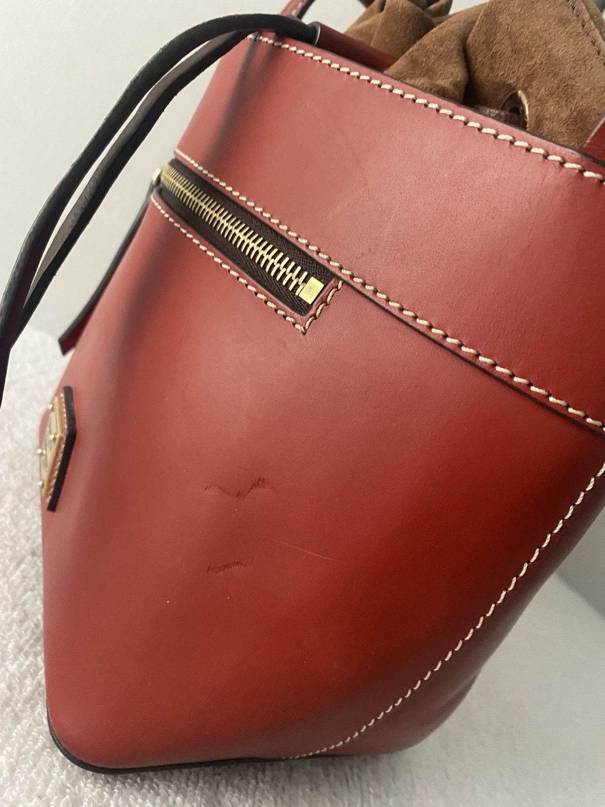 Dooney Bourke Beacon Leather Drawstring Bucket Sh… - image 11