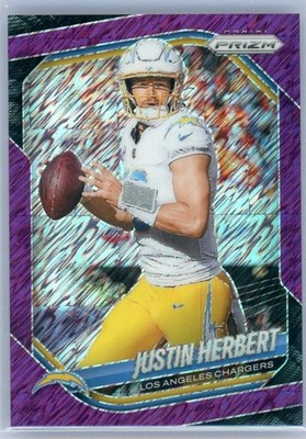 2025 Panini Prizm FOTL Exclusive Purple Shimmer Jersey #10/15 Justin Herbert SSP