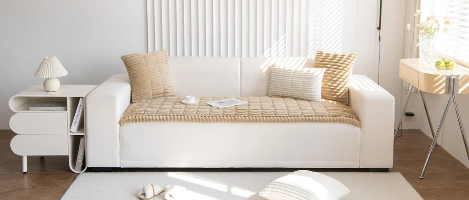 Funda de Sofá Antideslizante Difusa para Mascotas, Protector de Sofá Lavable para Perros, Marrón 70×120cm Foto 2 de 4