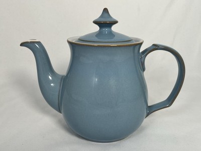 Denby Colonial Blue Teekanne 2 Pints Coloroll Fine Stoneware England 