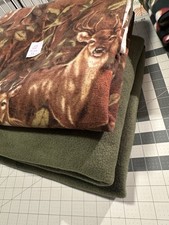 Fleece Fabric From Hobby Lobby Over 4 Yards Total 2 Buck 2 Green See Pics