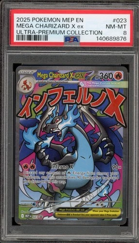 Pokemon Mega Charizard X ex Ultra-Premium Coll. Promo #023 PSA 8
