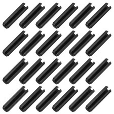 25Pcs Roll Pins 3/10 Inch(8mm) Dia. 1-2/5 Inch(35mm) Length 65Mn Steel, Black