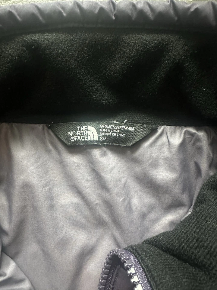 Chaqueta polar difusa púrpura ciruela The North Face para mujer talla S cremallera completa Foto 4 de 4