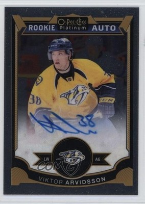 2015-16 O-Pee-Chee Platinum Viktor Arvidsson #185 Rookie Auto RC 0lv3