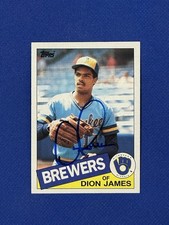 DION JAMES 1985 Topps #228 autograph signed card BREWERS AUTO