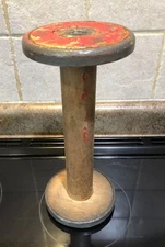 Antique Wood Industrial Spool 11"