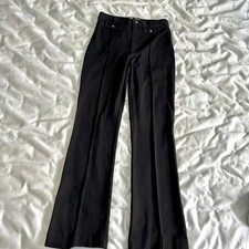 Everlane Straight Leg Dress Pants Black Sz 8 29”x29” RN#139393 Cotton/Modal GUC