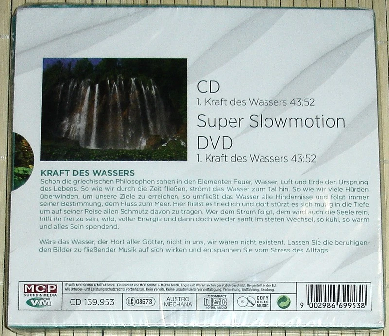 NEU, OVP, CD+DVD: RELAXING - Kraft des Wassers - Wellness & Entspannung - Bild 2 von 2