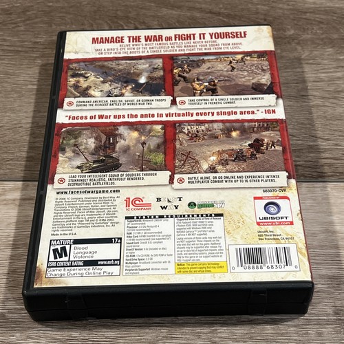 Faces Of War - Ubisoft WWII - CD ROM - Picture 2 of 3