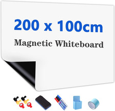 Image of Magnetic Whiteboard Paper, 200 X 100 Cm, Self-Adhesive Dry Erase Sheets, Whitebo