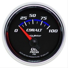 Autometer Cobalt Electrical Oil Pressure Gauge 2 116 Dia Black Face 6127