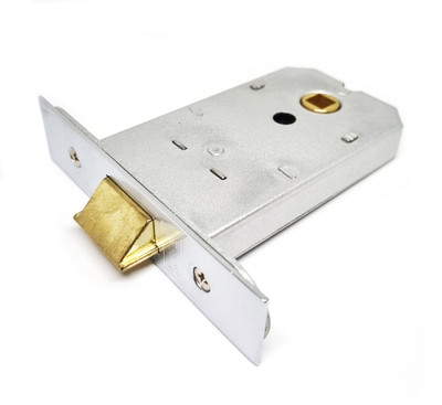 Eurospec - Flat Deadlatch - 102mm - Satin Chrome - FLL8040SCP