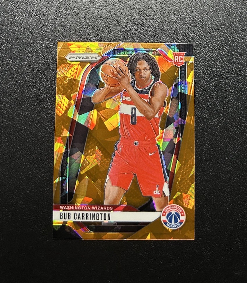 2024-25 Panini Prizm Bub Carrington Orange Ice Rookie #244