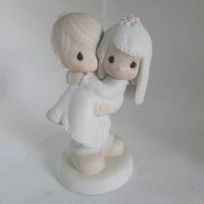 Cake Topper Bride-Groom Figurine Precious Moments "Bless You Two" E-9255 No box