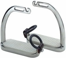Shires Fillis Peacock Safety Stirrups 676C - Stainless Steel Child  Youth