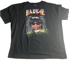 Eazy E Compton Shirt Mens Size XL Black Rap Tee Modern Print
