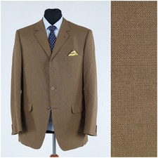 Mens MODESTRA Size UK 42R Vintage Brown Wool Sport Coat Blazer Jacket
