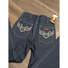 Vintage Wrangler Rapid Transit Flare Jeans 28 Long Dark Wash Denim 7M560