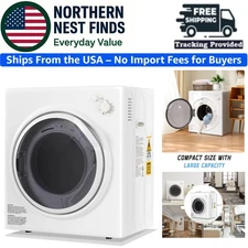 SIMZLIFE Clothes Dryer Vented Portable Stainless Steel Compact Drys Up To 26.4lb