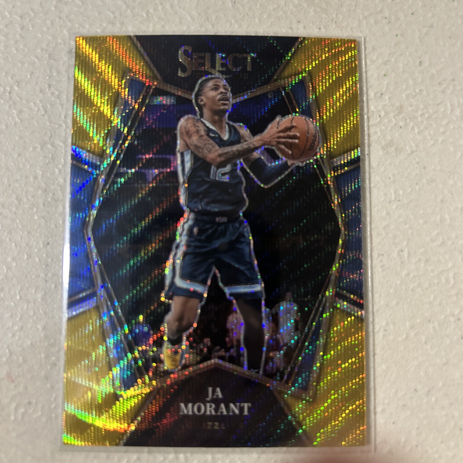 2021-22 Panini Select - Premier Level Ja Morant #125 Gold Wave Prism