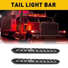 15" LED Sealed Truck Trailer Strip Reverse Backup Light Bar Tail Lamp Pair RED