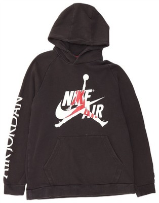 Jordan Herren Grafik Hoodie Pullover Large schwarz Baumwolle AC13