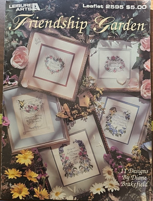 Vintage 1994 Leisure Arts Friendship Garden Cross Stitch Booklet 11 Design #2595