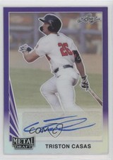 2021 Leaf Metal Draft 1990 Purple Rainbow 12/25 Triston Casas #LA-TC1 Auto uk2